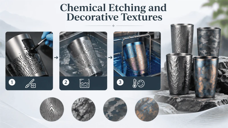 Titanium Chemical Etching and Decorative Textures Titanium Chemical Etching and Decorative Textures