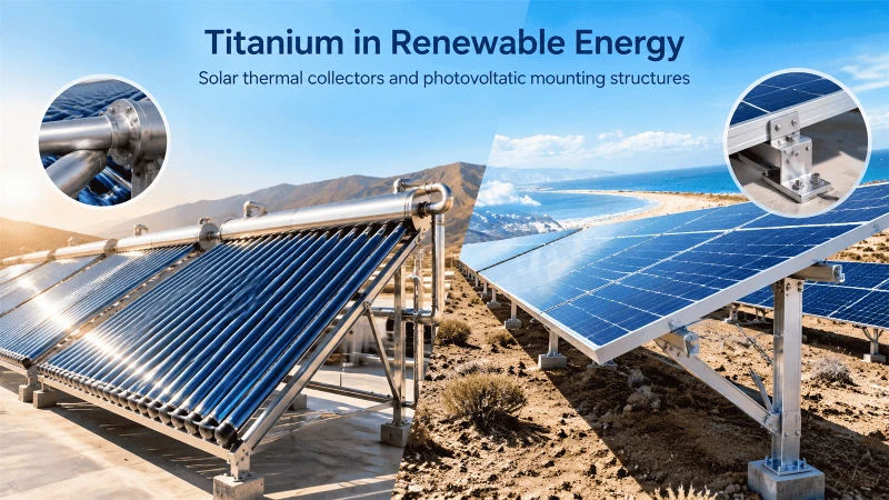 Titanium Solar thermal collectors and photovoltaic mounting structures Titanium Solar thermal collectors and photovoltaic mounting structures